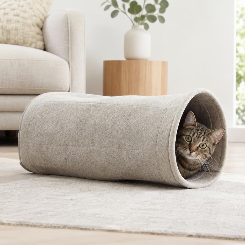 Hideaway Felt Cat Tunnel